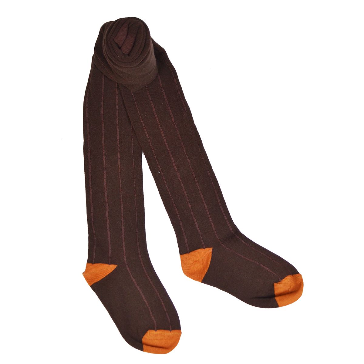 Strumpfhose mit Streifenstruktur in Braun von Baba