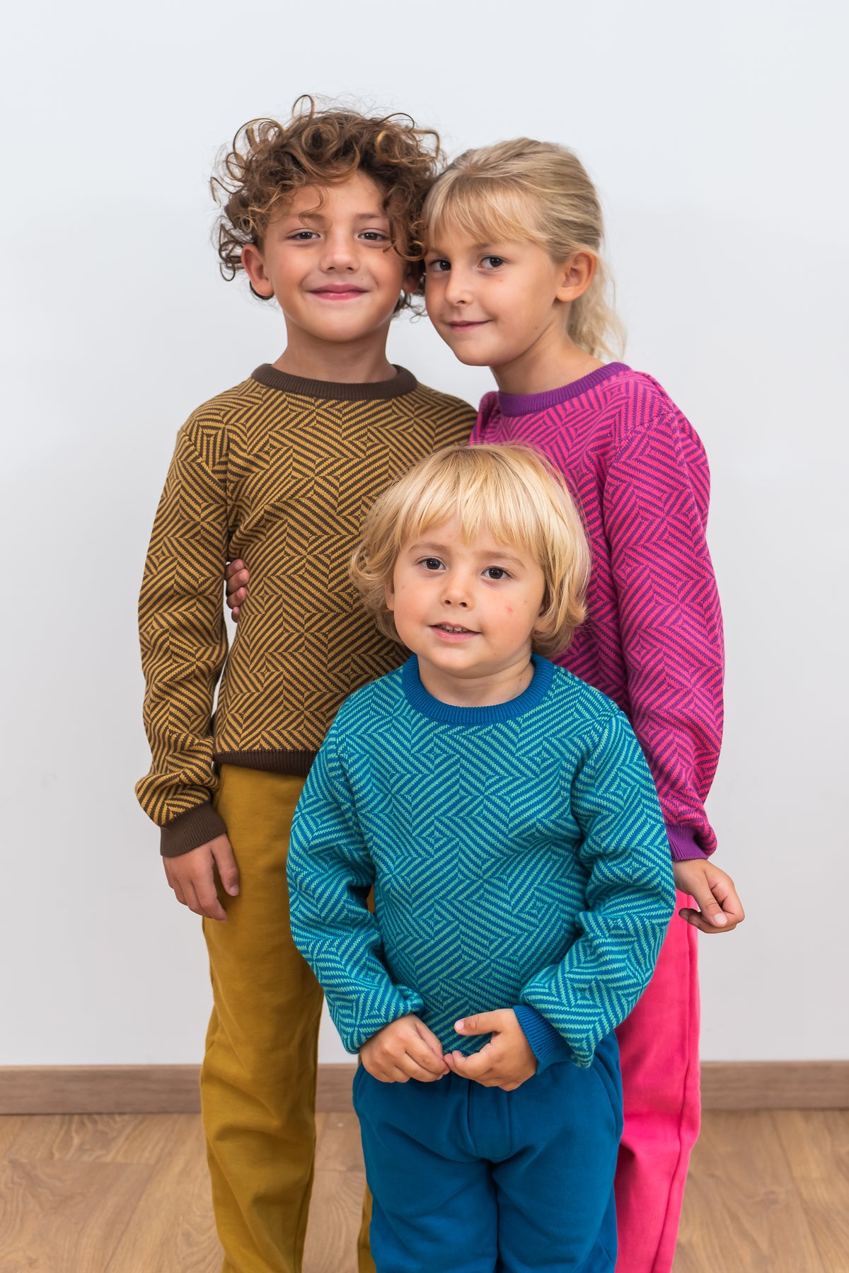 SALE: Gestrickter Pulli geometrisch in Braun/Beige von Lily Balou