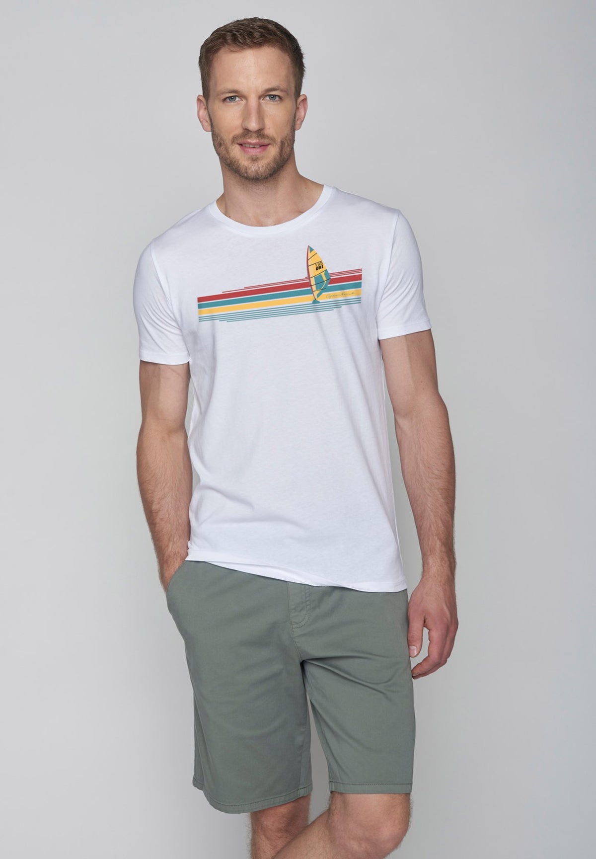 T-shirt Guide Windsurf auf Weiss Greenbomb