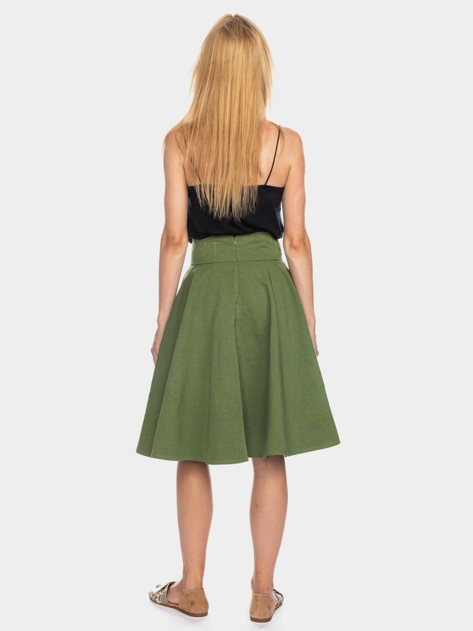 Tellerjupe für Damen in Pesto von ATO