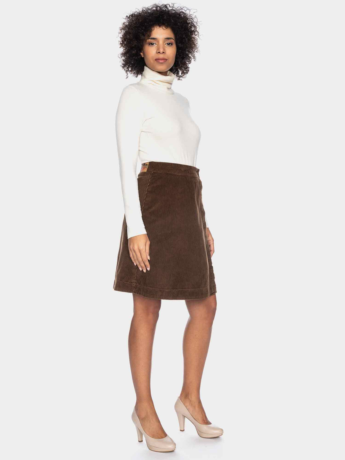 SALE -50%: Cord-Wickeljupe für Damen in Schokoladebraun von ATO