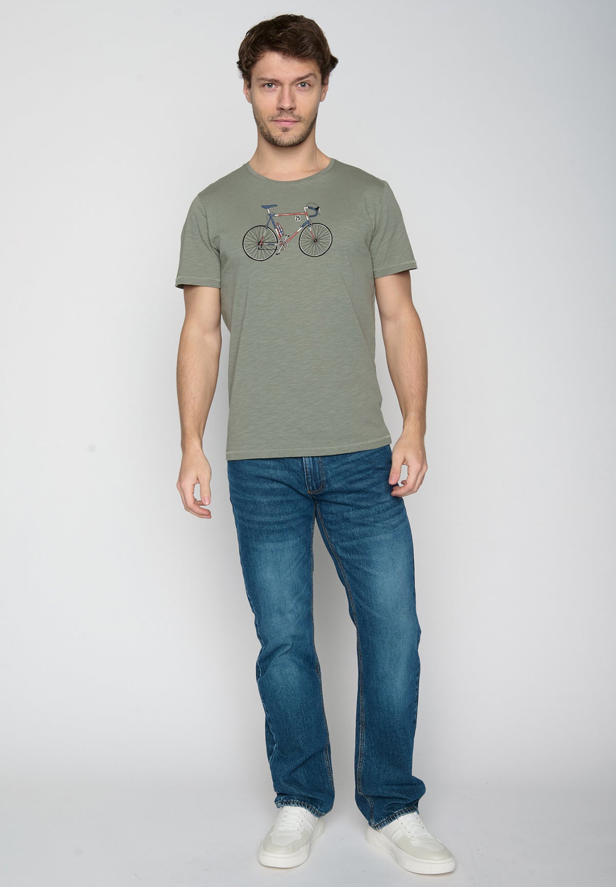 T-shirt Bike in Olive von Greenbomb