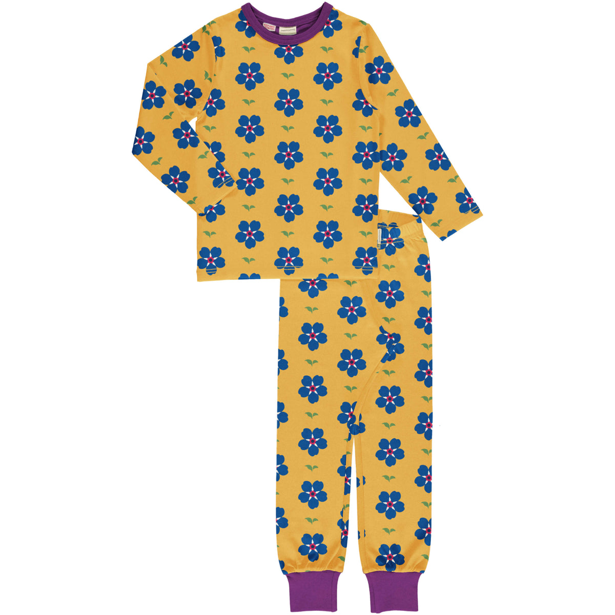 Pyjama 2-teilig mit Blumen bis Grösse 146/152