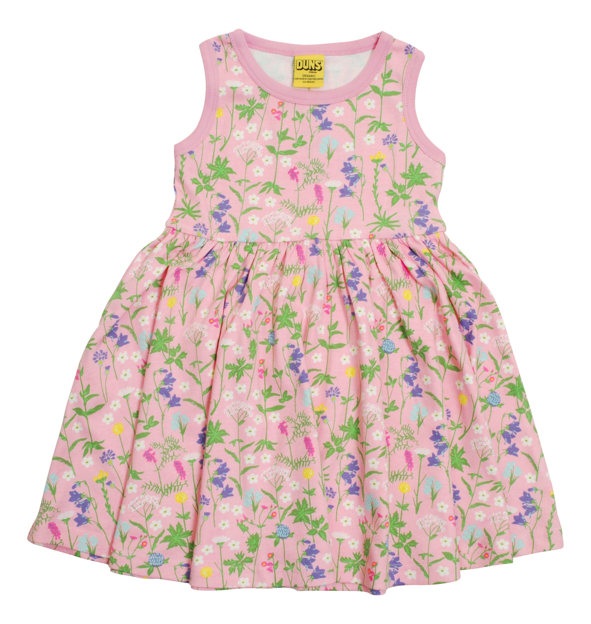 Sommerkleid mit Wildlblumen auf Rosa von DUNS
