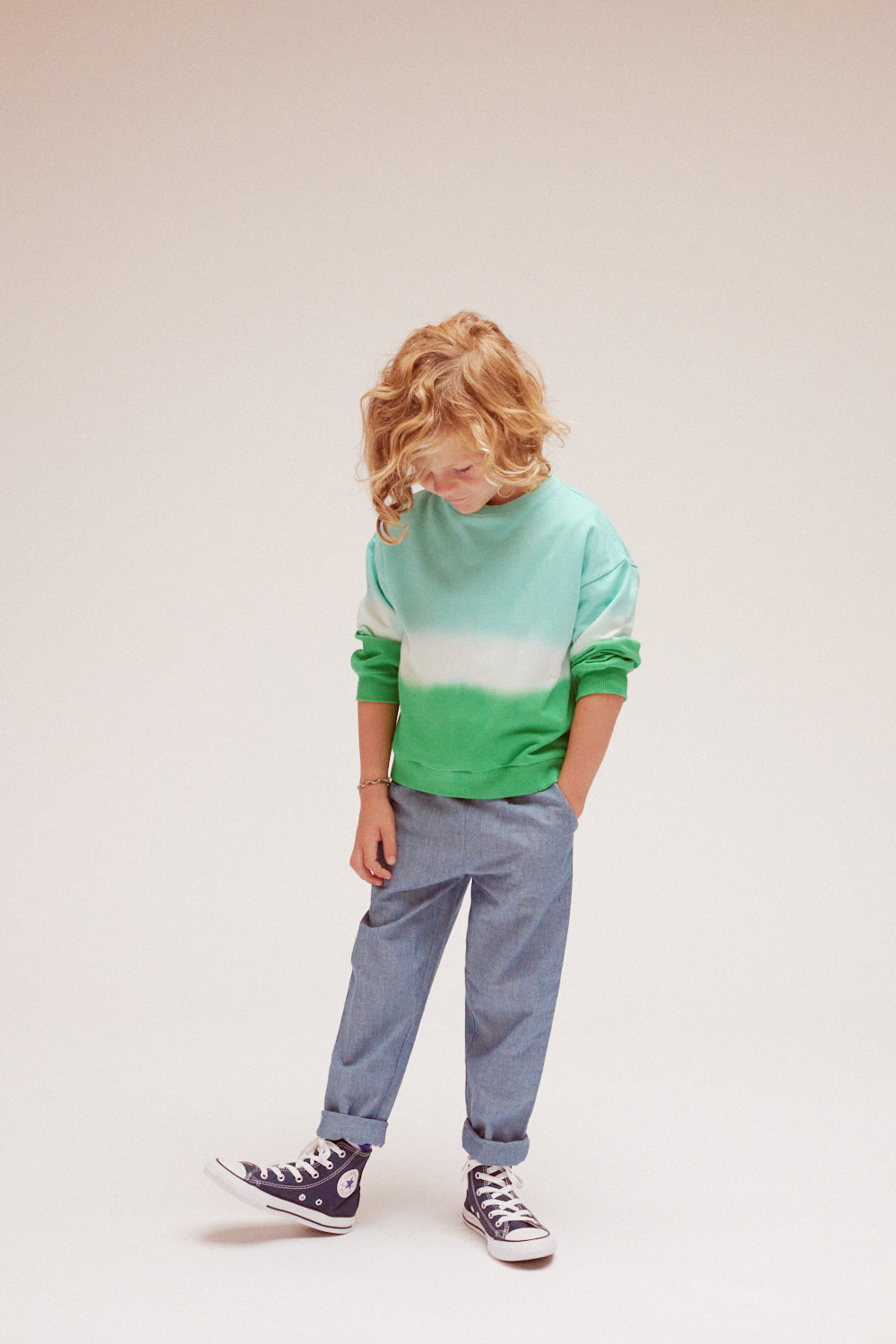 SALE: Dip dye Sweater Blau/Grün von Lily Balou