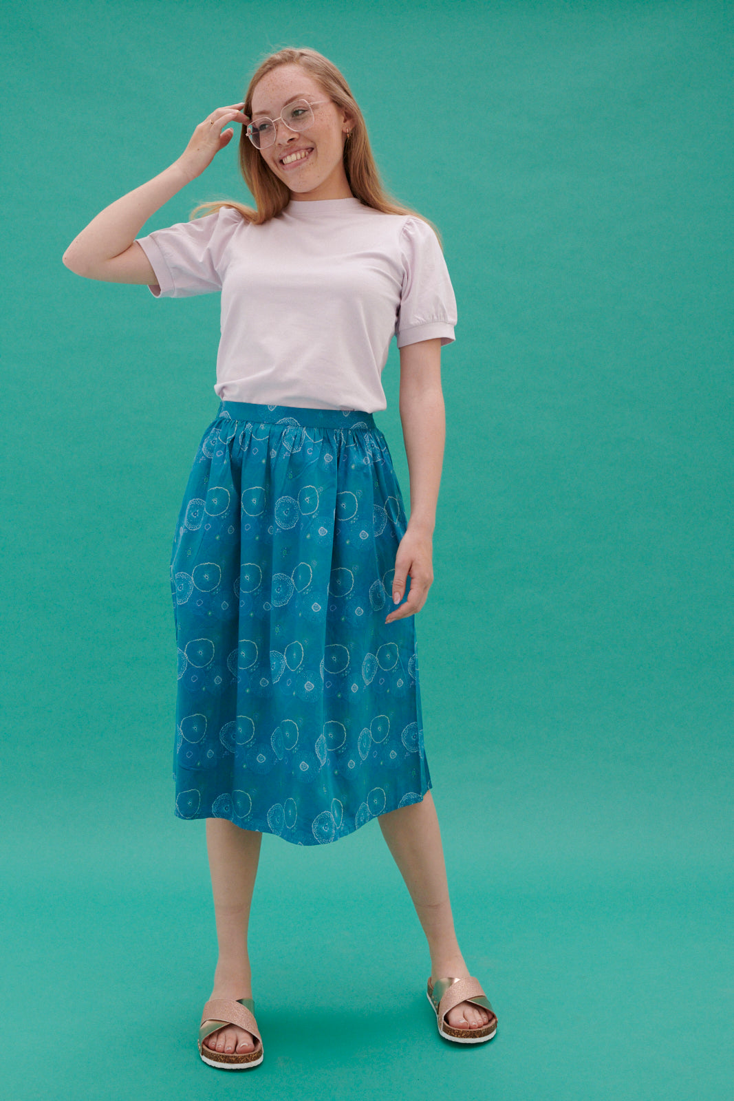 SALE: uni T-Shirt in Smaragdgrün von Lily Balou