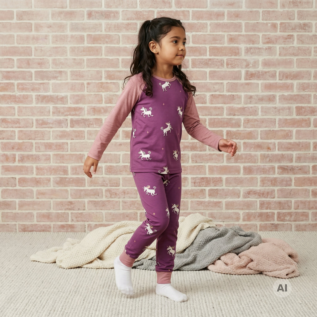 Pyjama 2-teilig mit Einhorn von Maxomorra