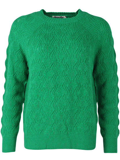 Wollpullover in Grassgrün von Danefae