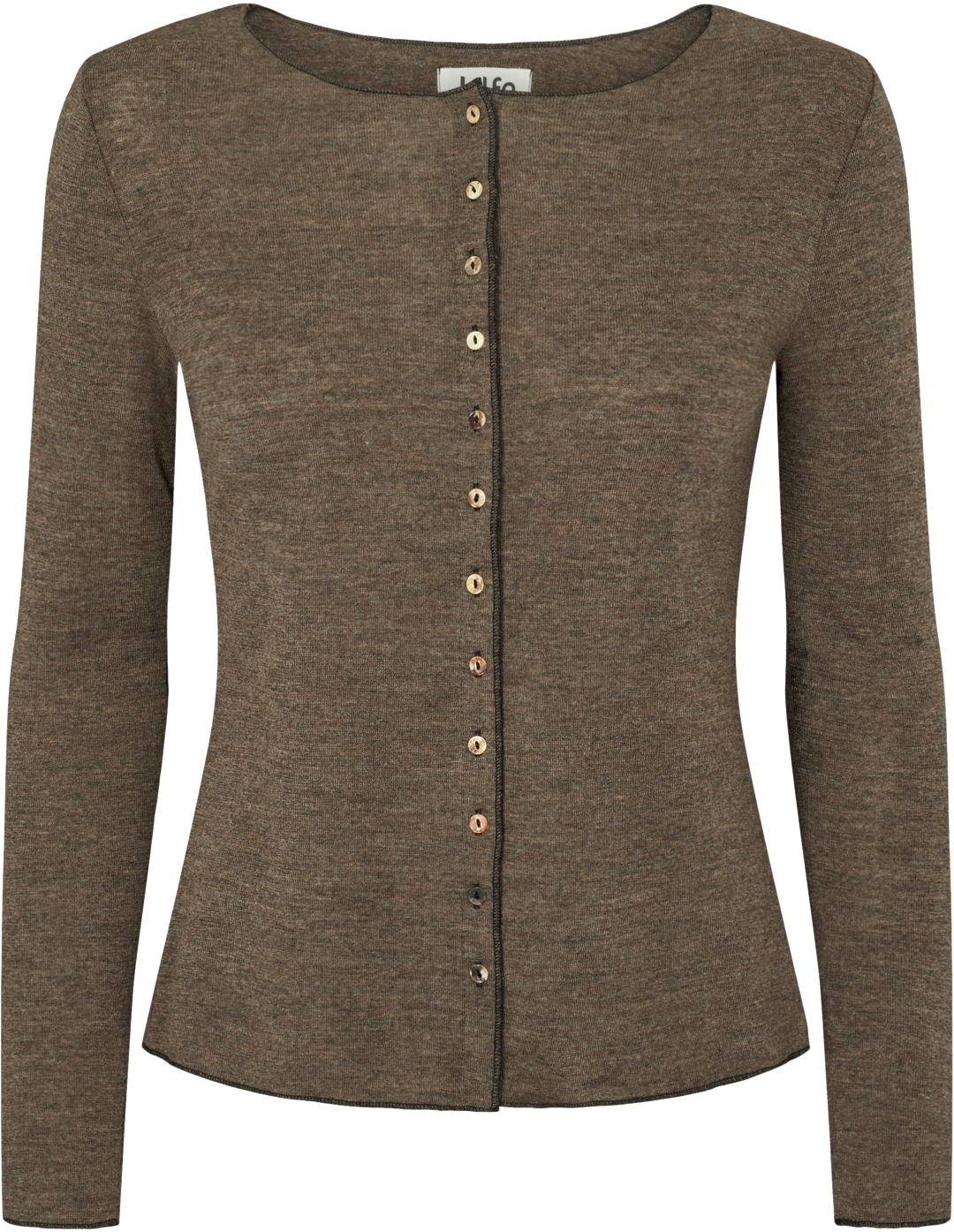 Wolle-Cardigan in Wood Melange von Jalfe
