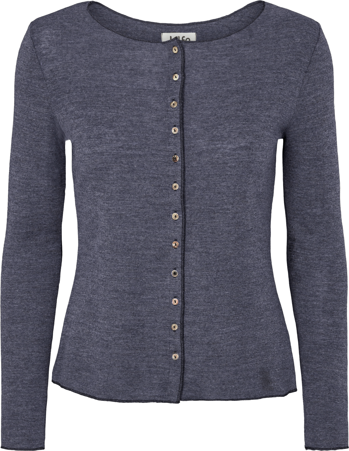 Wolle-Cardigan in Denim Melange von Jalfe