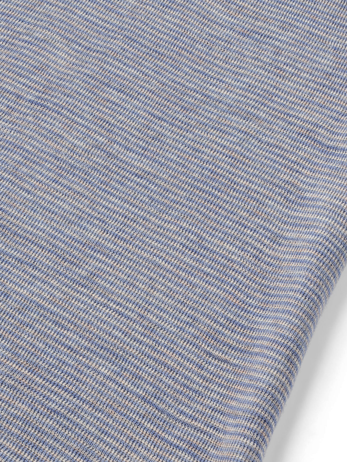 Wolle-Damenshirt Langarm  gestreift natural/light blue von Jalfe