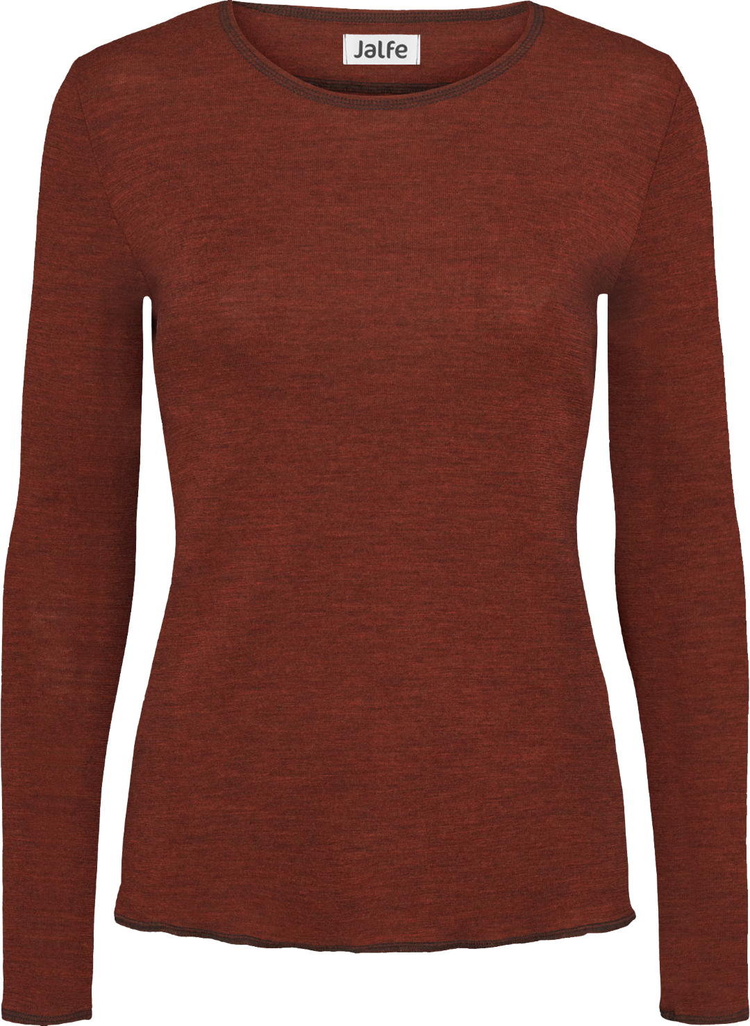 Wolle-Damenshirt Langarm  in Autumn Melange