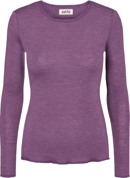 Wolle-Damenshirt Langarm  in Tulip Melange von Jalfe