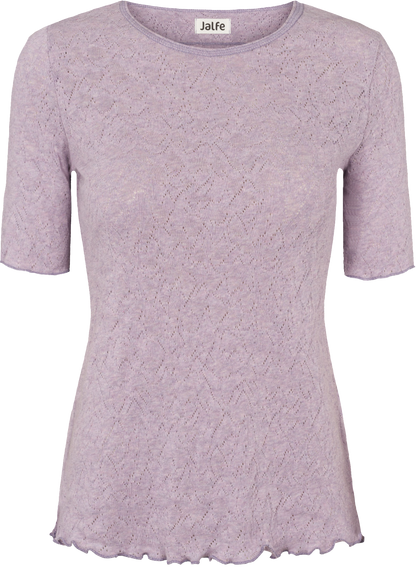 T-shirt Jacquard in rose mélange von Jalfe