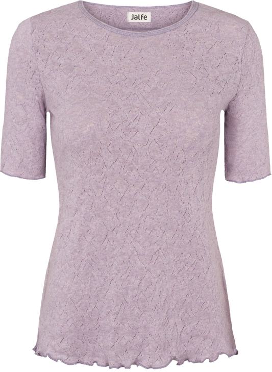 T-shirt Jacquard in rose mélange von Jalfe