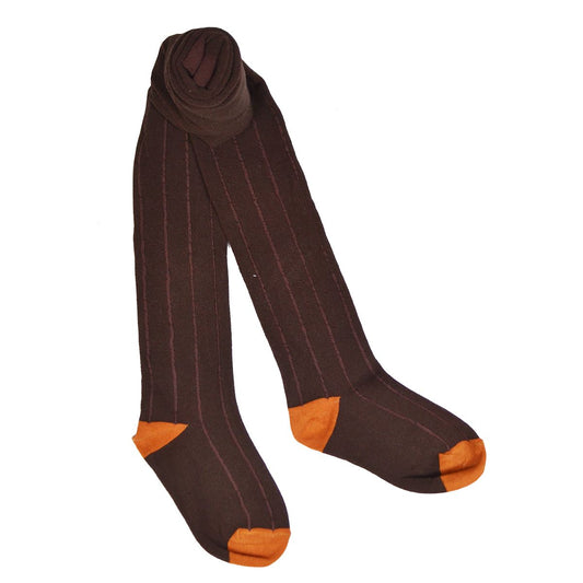 Strumpfhose mit Streifenstruktur in Braun von Baba