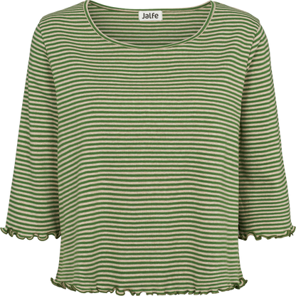 Oversize-Shirt gestreift Grün-Nature