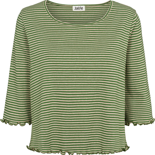 Oversize-Shirt gestreift Grün-Nature