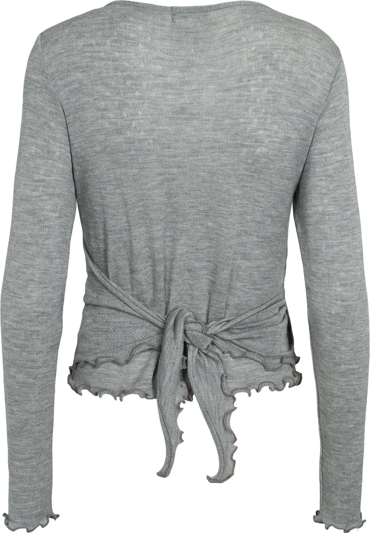 Wolle Wickel-Cardigan in Grau