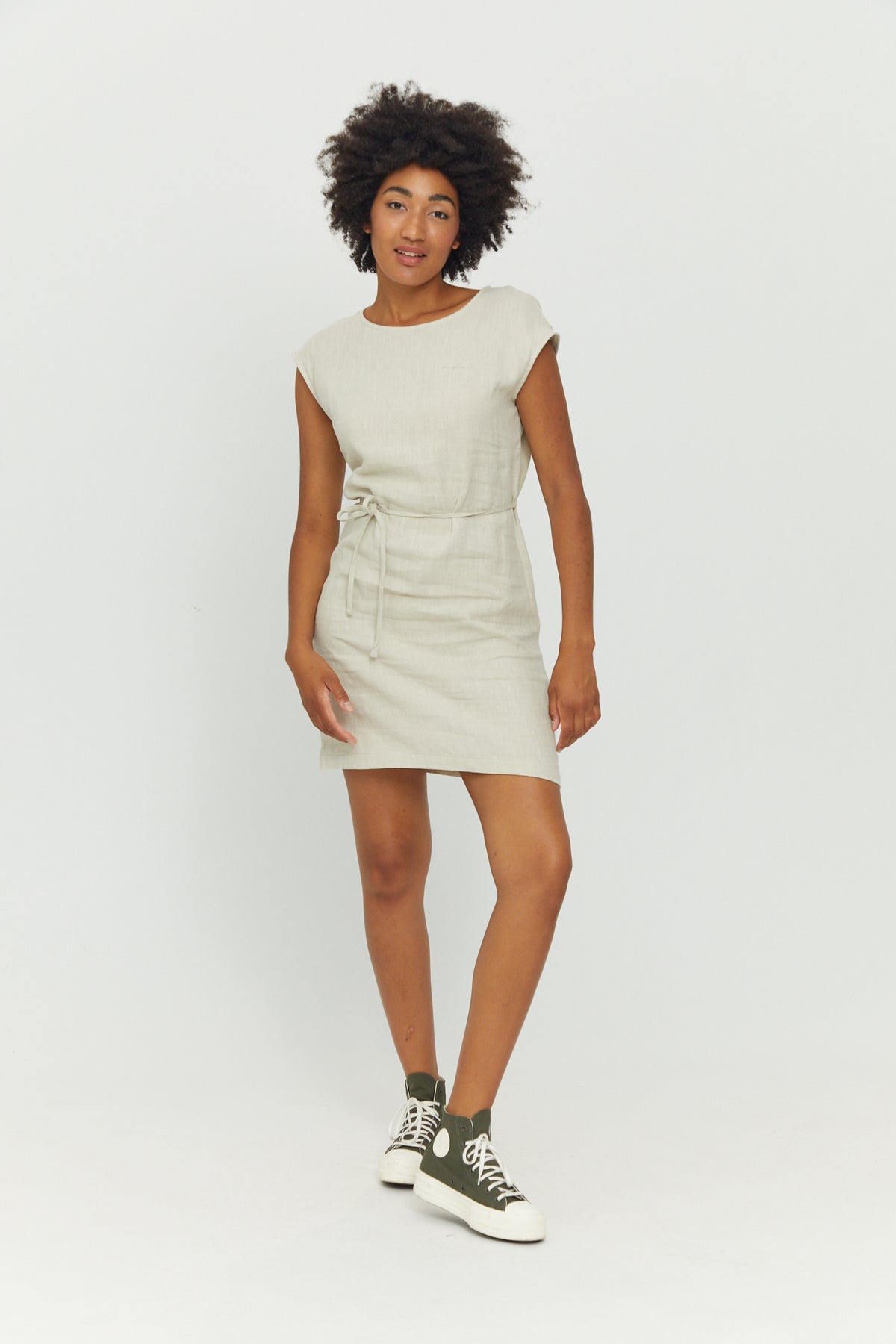 Leinenkleid in Eggshell von Mazine