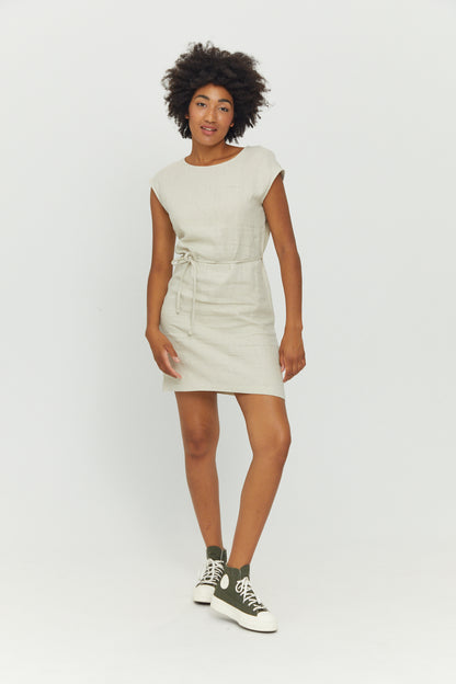 Leinenkleid in Eggshell von Mazine