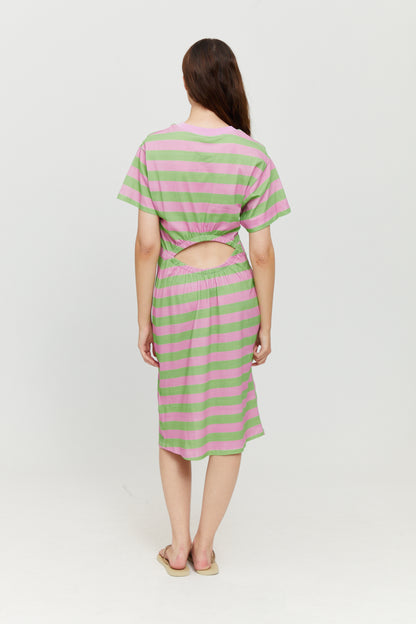 Sommerkleid gestreift mit Cut-Out auf der Rückseite von Mazine