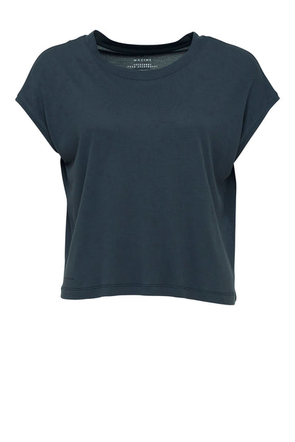 T-shirt aus Ecovero in Tintenblau von Mazine