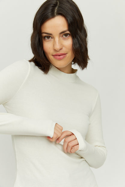 Turtleneck-Shirt in Offwhite von Mazine