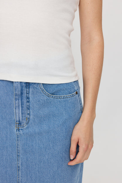 Ribbed Tank Top in offwhite von Mazine