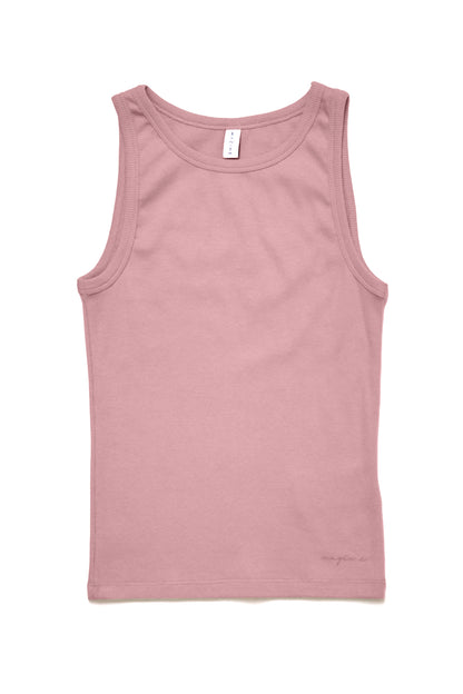 Ribbed Tank Top in Powder Rose von Mazine