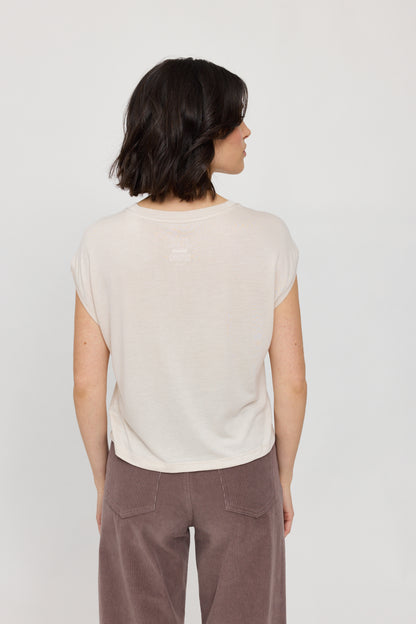 T-shirt aus Ecovero in Moon von Mazine