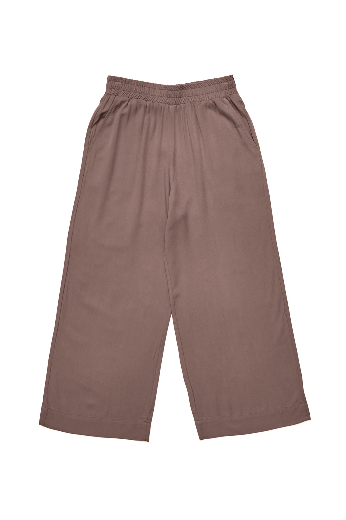 Sommerhose mit weitem Bein in Graubraun von Mazine
