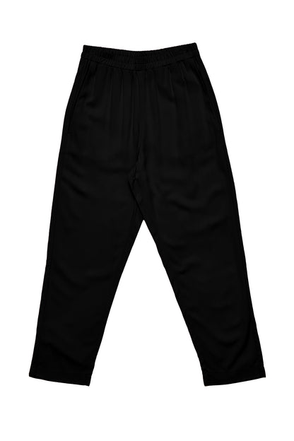 Sommerhose mit geradem Bein in Schwarz von Mazine