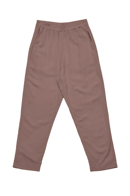 Sommerhose mit geradem Bein in Graubraun von Mazine