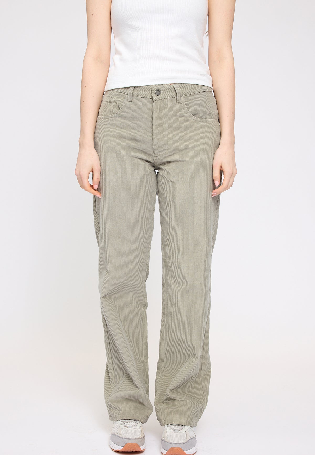 Cordhose in Light Khaki von Mazine