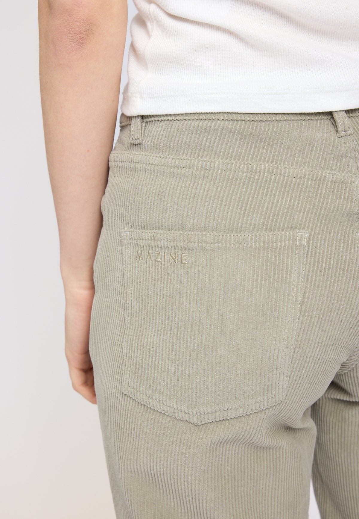 Cordhose in Light Khaki von Mazine