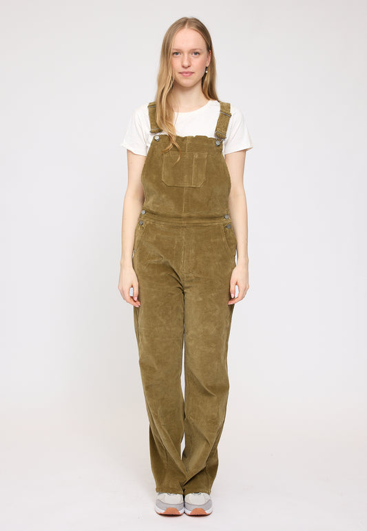 Cord-Latzhose in Dried Olive von Mazine