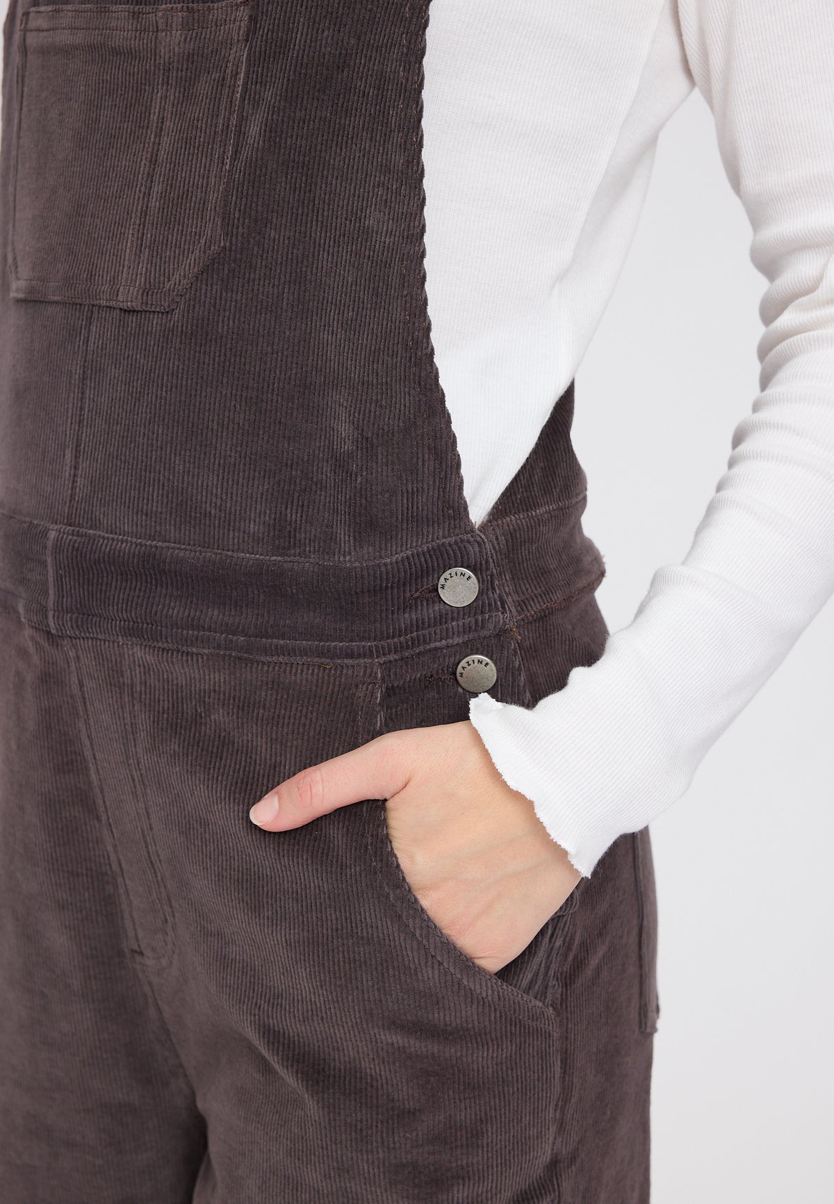 Cord-Latzhose in Braun von Mazine
