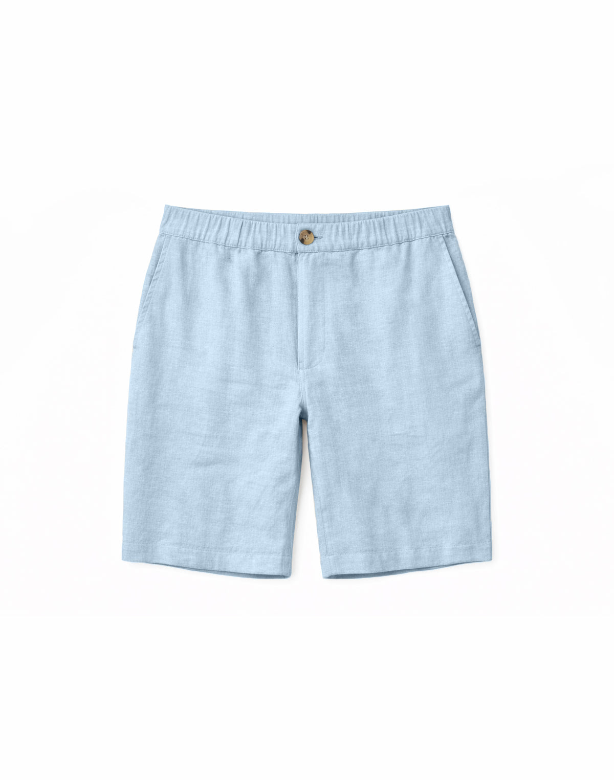Leinen-Shorts in Hellblau von Mazine
