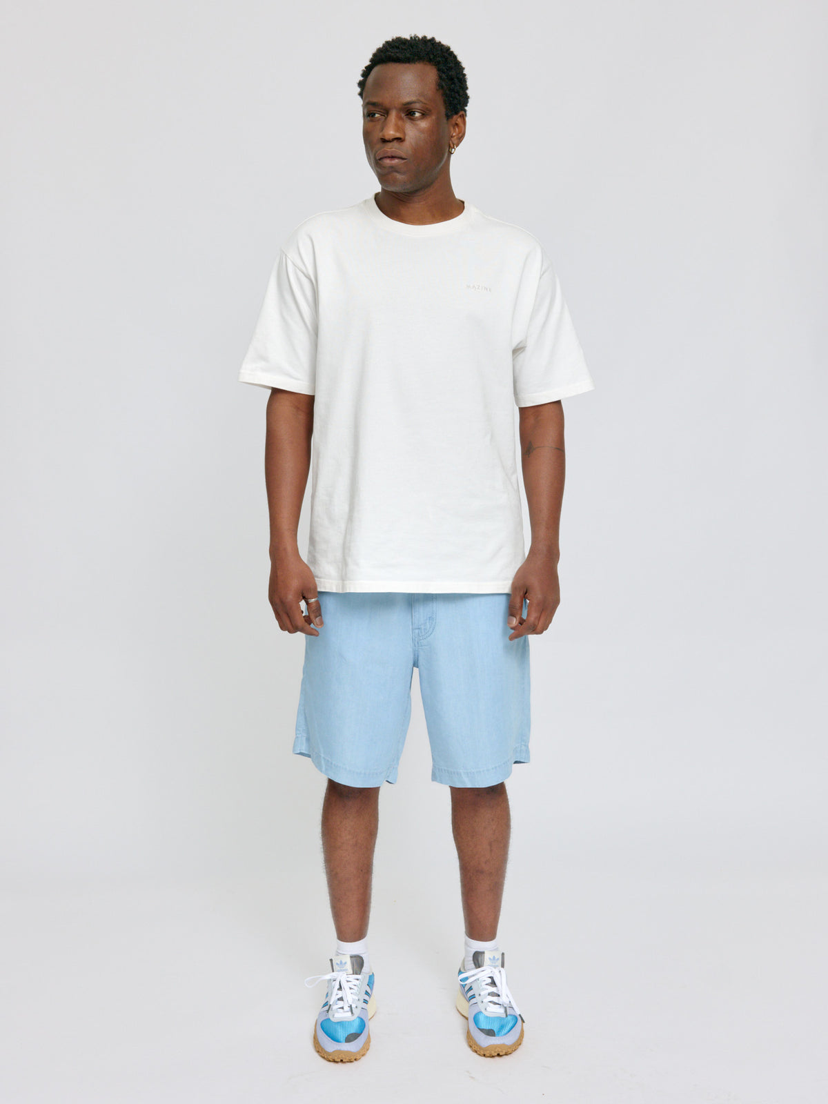 Denim-Shorts in Hellblau von Mazine