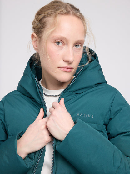 Wintermantel in Deep Teal von Mazine