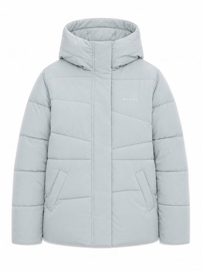 Waves Quilt Puffer Jacket in Ice Green von Mazine