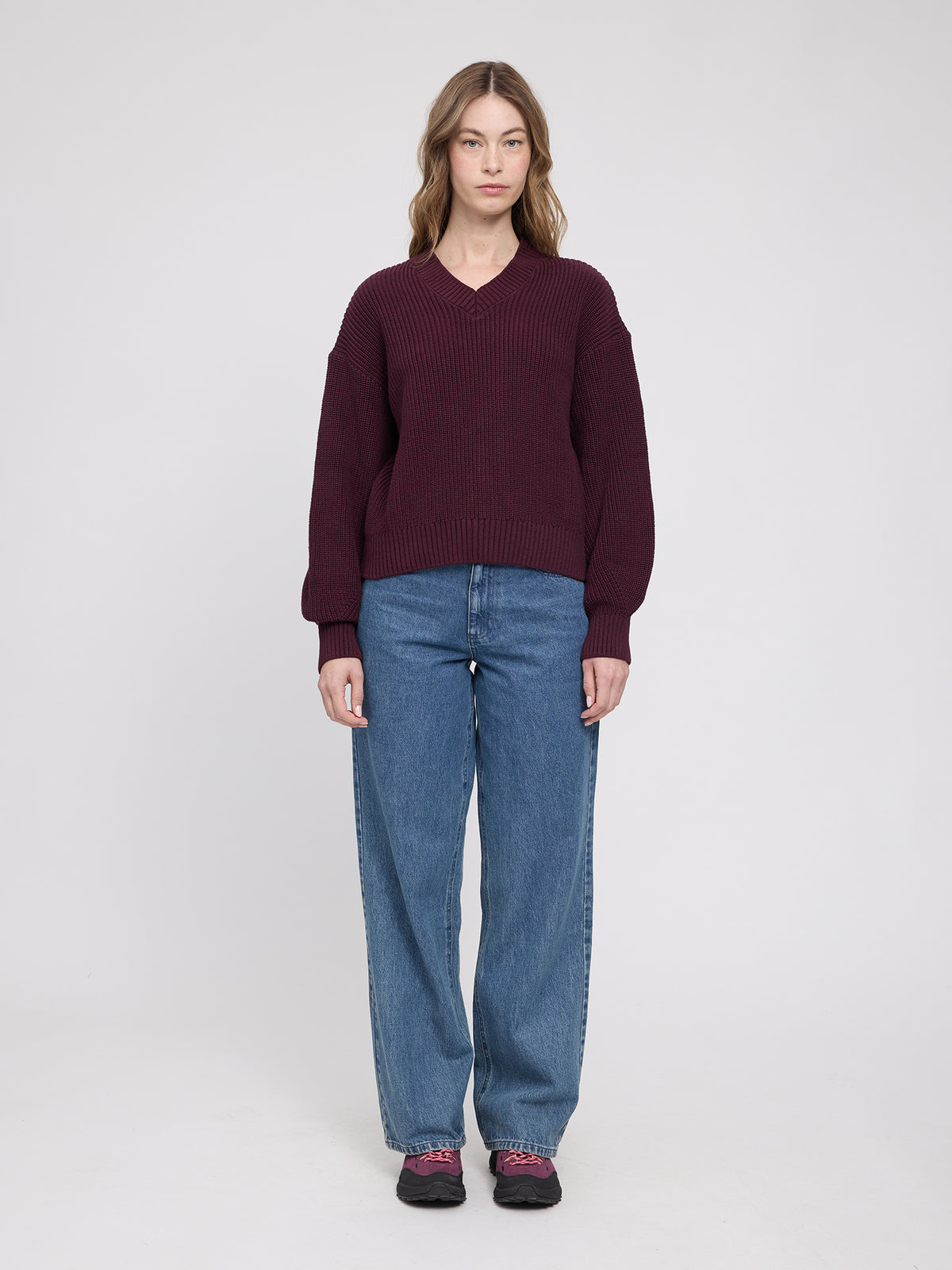 Strickpullover in Burgundrot von Mazine