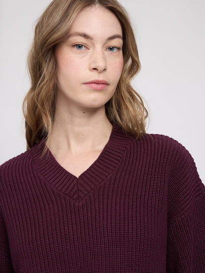 Strickpullover in Burgundrot von Mazine