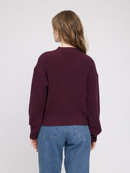 Strickpullover in Burgundrot von Mazine