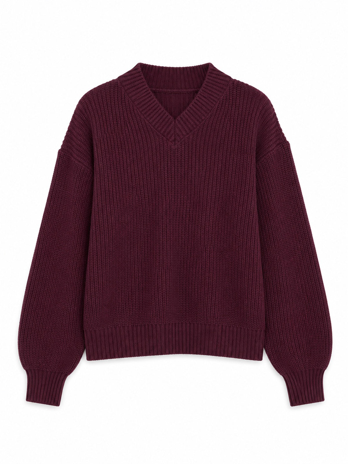 Strickpullover in Burgundrot von Mazine