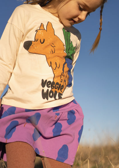 Langarm-Shirt mit (Veggie)Wolf auf Crème von Lötiekids