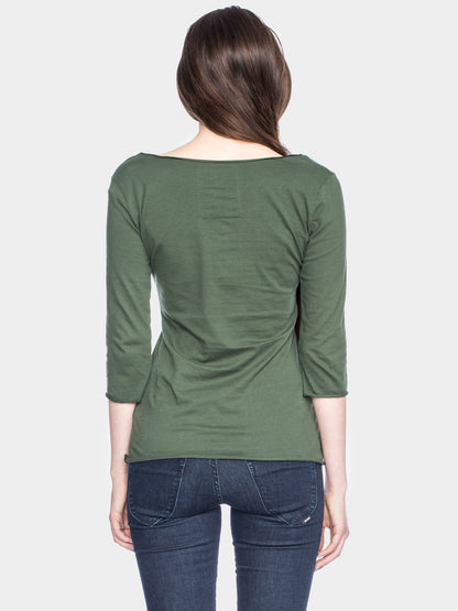 Damenshirt 3/4-Arm in Olive von ATO Berlin