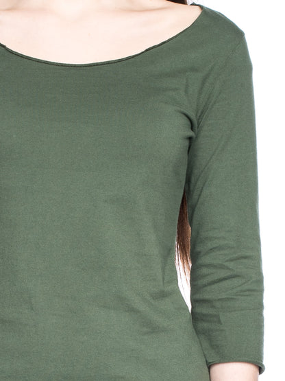 Damenshirt 3/4-Arm in Olive von ATO Berlin