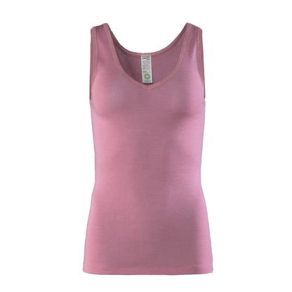 Trägershirt Wolle/Seide in Rosa